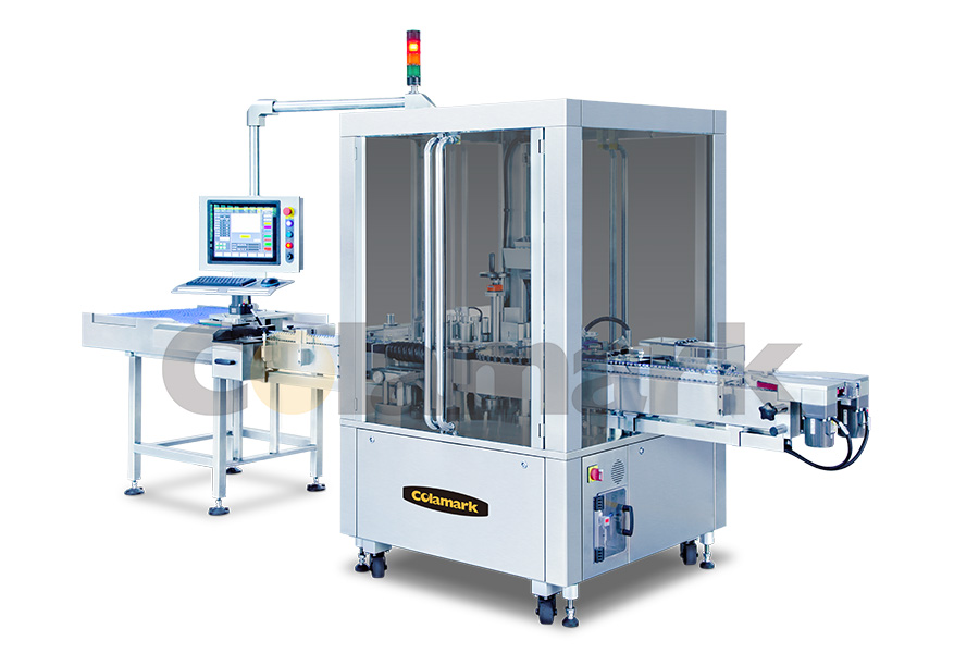 高速回轉(zhuǎn)立式圓瓶智能貼標(biāo)機(jī)